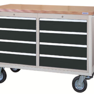Mobile Werkbank SybaWork, 1200x750x995mm (BHT), 8 (2x4) Schubladen, Platte 40mm