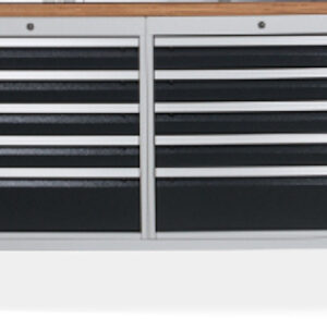 Mobile Werkbank SybaWork, 1500x750x935, 10 (2x5) Schubladen, Platte 40mm