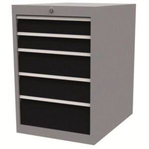 Schubladenschrank SybaWork, 555x819x736mm (BHT), 5 Schubladen mit Zentralverschl