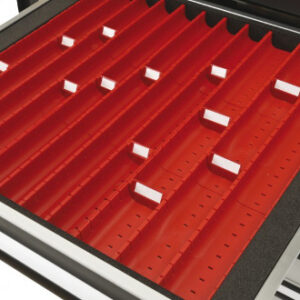 24-fach Muldenplatte für Schubladeninnenmaß 500x450mm, Blendhöhe 50mm