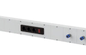 Funktionsleiste mit 3x Schuko 230V + Schalter, 2x Druckluft, 875x130x60mm (BHT)