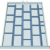 26-fach-Schubladeneinsatz, Höhe 50mm für Schubladeninnenmaß 450x600mm