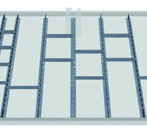24-fach-Schubladeneinsatz, Höhe 50mm für Schubladeninnenmaß 900x600mm