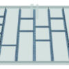 24-fach-Schubladeneinsatz, Höhe 50mm für Schubladeninnenmaß 900x600mm