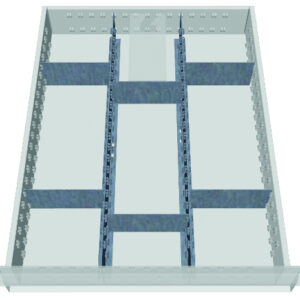 9-fach-Schubladeneinsatz, Höhe 100mm für Schubladeninnenmaß 450x600mm