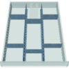 9-fach-Schubladeneinsatz, Höhe 100mm für Schubladeninnenmaß 450x600mm