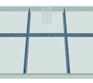 6-fach-Schubladeneinsatz, Höhe 100mm für Schubladeninnenmaß 900x600mm