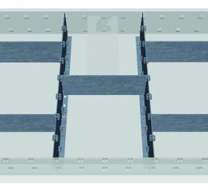 6-fach-Schubladeneinsatz, Höhe 100mm für mobile Werkzeugwagen 400x600mm