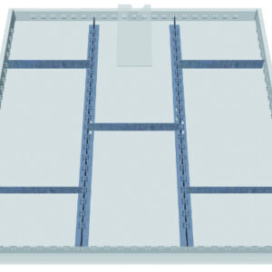 8-fach-Schubladeneinsatz Höhe 200mm, für Schubladeninnenmaß 600x600mm