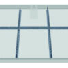 6-fach-Schubladeneinsatz, Höhe 200mm für Schubladeninnenmaß 900x600mm