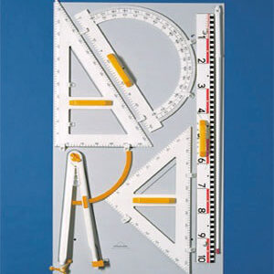 Zeichengerätesatz 6-teilig für Kreidetafeln