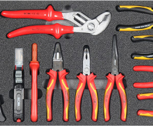 VDE-Werkzeugsatz 1, Zangensatz (12 Teile), Einlagengröße 300x600mm