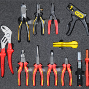 VDE-Werkzeugsatz 1, Zangensatz (12 Teile), Einlagengröße 500x450mm