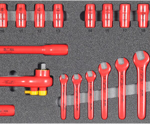 VDE-Werkzeugsatz 2, Schlüsselsatz (23 Teile), Einlagengröße 300x600mm