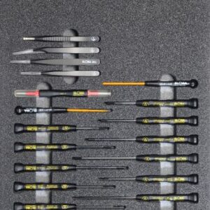 ESD/Elektronik-Werkzeugsatz 1, Schraubendreher (22 Teile), Einlagengröße 330x480
