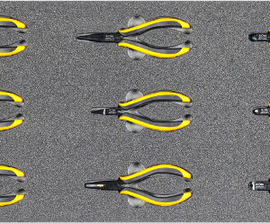 ESD/Elektronik-Werkzeugsatz 2, Zangensatz (9 Teile), Einlagengröße 300x600mm