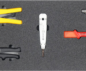 ESD/Elektronik-Werkzeugsatz 3, Kommunikation (6 Teile), Einlagengröße 300x600mm