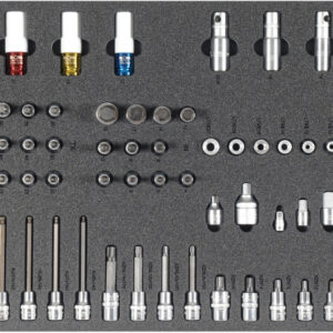 Kfz-Werkzeugsatz 5, Aufsteckeinsätze 1/2" (50 Teile), Einlagengröße 500x450mm