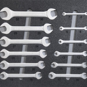 Kälte/Klima-Werkzeugsatz 3, Maulschlüssel (12 Teile), Einlagengröße 500x450mm