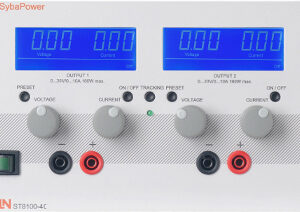 DC-Konstanter 2x 0-30V/0-10A mit Digitalanzeige, blau-beleuchtet, (42TE)